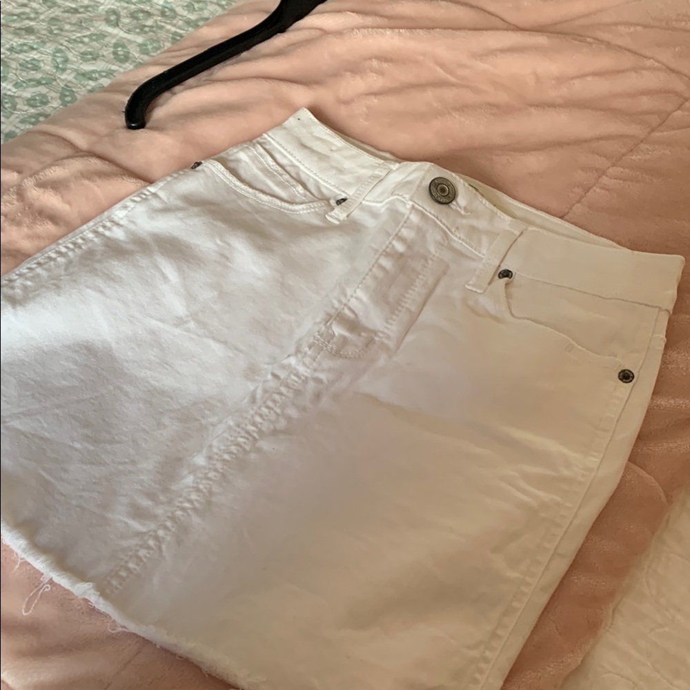 White Denim Skirt